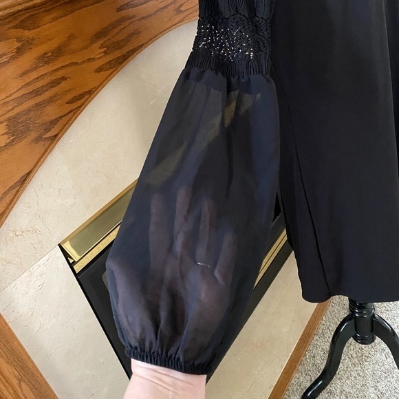 Maurices Black Balloon Sleeve Lace Mini Dress‎ Sz. S NWT - Picture 5 of 12